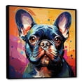 thumbnail image 2 of Designart "French Bulldog'S Festive Spirit V" Animals Dog Floater Framed Wall Decor, 2 of 5