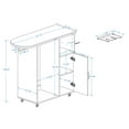thumbnail image 2 of 40" Ironing Cart with Coat Hanger and Wheels, Multipurpose Ironing Cabinet with Iron Rack and Storage Space, Rolling Ironing Cart for Laundry Room, Bedroom, Cloakroom, White, 2 of 9