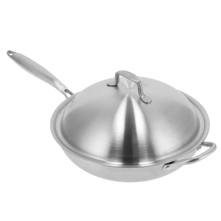 Cooks Standard 13 Wok with Dome Lid Multi-Ply Clad Stainless Steel