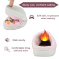 thumbnail image 5 of BERANMEY Cute Flower Print Slippers for Women Soft Plush Comfy Warm Slip-On Couple Womens Slippers Indoor Fluffy House Slippers for Womens Non-slip Fuzzy Flat Slides, 5 of 8