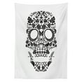 thumbnail image 2 of Sugar Skull Outdoor Tablecloth, Religious Tradition Latin Celebration Special Day Monochromatic Artwork, Decorative Washable Fabric Picnic Tablecloth, 58 X 104 Inches, Black and White, by Ambesonne, 2 of 2