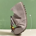 thumbnail image 5 of Cowhide Inner Height Increasing Thick Soled Shoes For Women Single Shoes Round Toe Straps Comfortable And Versatile, 5 of 5