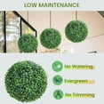 thumbnail image 3 of HELLONE 2 Pcs 19 Inch Faux Boxwood Balls, Artificial Plant Topiary Balls Outdoor, Fake Green Plants Decorative Spheres for Front Porch Garden Backyard Blacony Wedding Home Decor, 3 of 6