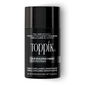 Toppik Hair Building Fibers, Black, 12g Fill In Fine or Thinning Hair, Instantly Thicker, Fuller Looking, 9 Shades for Men & Women, Keratin Protein Formula