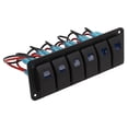 thumbnail image 5 of 6 Gang Rocker Switch Panel Overcurrent Protection LED Blue Backlit IP65 Waterproof for 12‑24V Vehicles Boats SUV Trucks, 5 of 8
