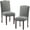 Grey, variant on AFO Dining Chairs Set of 2, Upholstered Parsons Kitchen Chairs with Nailhead Trim and Wood Legs, Beige