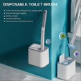 thumbnail image 3 of Disposable toilet brush set with replaceable cleaning heads Practical Bathroom Cleaning Brush Daily Household Chores Simplifier, 3 of 5