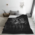 thumbnail image 5 of Black Owl flannel Throw Blanket Soft Lightweight Warm Cozy Plush Blanket for Couch Bed Sofa 80"X60", 5 of 6