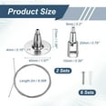 thumbnail image 2 of Uxcell 2Pcs Ceiling Sign Hanger, 6.56 ft Stainless Steel Adjustable Wire Cable Picture Hanging, 2 of 6