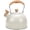 Elegant Beige, variant on Uscover Stovetop Tea Kettle with Wood Pattern Cool Touch Folding Handle,Induction Modern Kettle Teapot Whistling Lid Opening Gas Electric Applicable