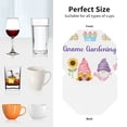 thumbnail image 6 of Honeii Watercolor Gnome Garden print Leather Coaster Set of 4, ideal for safeguarding your furniture from drinks spills and effortless cleanup-Octagon, 6 of 6