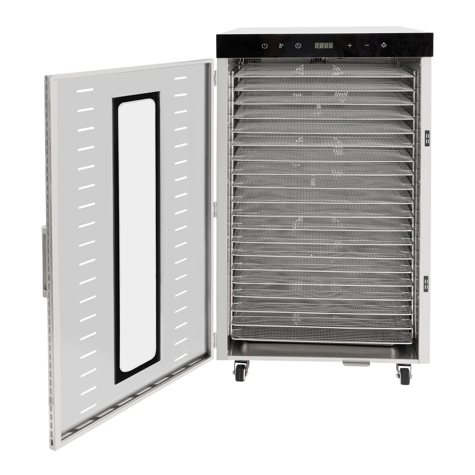 20 Tray Food Dehydrator Stainless Fruit Meat Jerky Dryer Blower Commercial 1700W Dry Various Vegetables, Fruits, Spices, Meats, Flowers, Herbs, Nuts