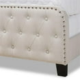 thumbnail image 5 of Bowery Hill Transitional King Size Beige Upholstered Button Tufted Panel Bed, 5 of 10