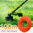 thumbnail image 2 of TS-100m Trimmertråd 2,4 mm Diameter Tråd för Grästrimmer Nylon, 2 of 4