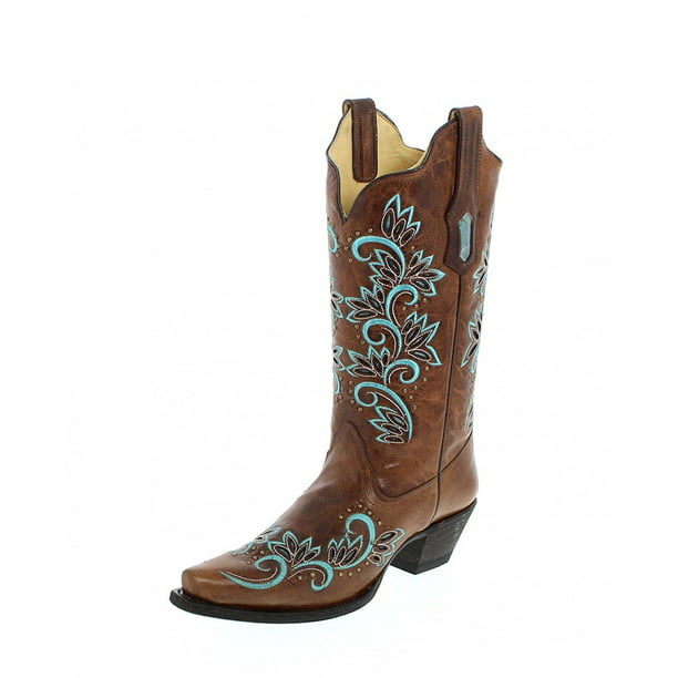 Corral Boots - CORRAL Women's Turquoise Inlay Cowgirl Boot Snip Toe ...