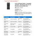 thumbnail image 2 of Front Left Window Switch - Compatible with 2003 - 2007 Nissan 350Z 3.5L V6 Naturally Aspirated DOHC GAS 2004 2005 2006, 2 of 2