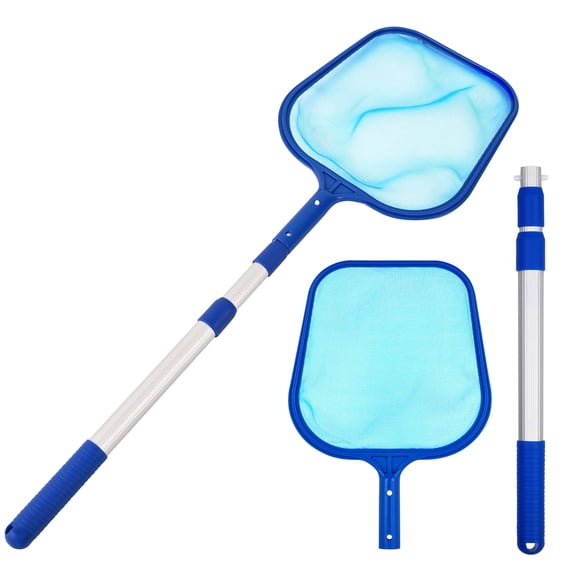 Yastouay Professional Pool Skimmer Net with Pool Rake,Shallow Net Pool Supplies Clean Tool for Above Ground Pool, Spa & Hot Tub