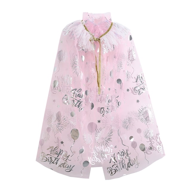 Jackets for Girls Toddler Lace Up Cape Party Robe Holiday Princess Cloak Pink Girls Fall Tops ,2-10 Years
