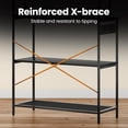 thumbnail image 6 of Farini 39" Kitchen Bakers Rack with Electrical Outlets, 5-Tier Microwave Stand & Coffee Bar Station with Storage for Kitchen Island, Black, 6 of 8