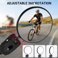 thumbnail image 2 of Bike Mirror, Bicycle Mirrors Handlebar Rearview Mirror,Easy to Install,360° Rotating Adjustable HD Safety Convex Mirror with Wide Filed of View (2 Pack) for Road Mountain Scooter Bike, 2 of 8
