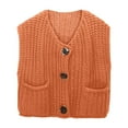 thumbnail image 4 of Womens Vest Cropped Sleeveless Sweater for Cute and Playful Outfits Women's Sleeveless Knit Cardigan Vest With Pockets And Buttons Solid Color Short Style, 4 of 8