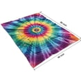thumbnail image 4 of Colorful Tie Dye Mandala Pattern Blanket,Comfortable Soft Lamb Wool Throw Blanket,All Season,Warm Lightweight Blankets for Sofa Bed Couch Living Room Chair,60"x80", 4 of 4