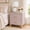 Pink, variant on Atumcto 2-Drawer Fluted Nightstand, Wood Bedside Table with Solid Wood Legs & Metal Handles for Bedroom & Living Room, Black
