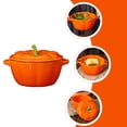 thumbnail image 4 of Shisuyan 1pc Ceramics Craft Food Bowl Multipurpose Storage Bowl Creative Pumpkin Bowl, 4 of 8