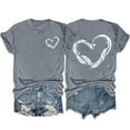 thumbnail image 1 of Tops Cortos para Mujeres Casual Impreso Cuello Redondo, Camiseta Ligera de Manga Corta para Diario, Fiesta Y Verano de Primavera, 1 of 3