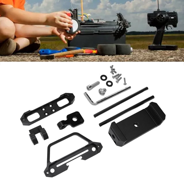NB4 RC Car Transmitter Screen Protective Bracket, Metal Protector Frame with Phone Holder Updated Parts, Easy Installation