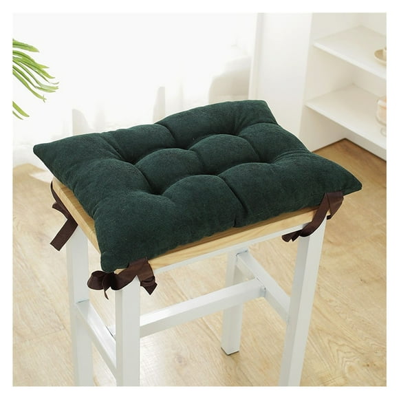 Cojines rectangulares for silla, asiento for taburete de bar, cojín con lazos, cojín antideslizante grueso for silla