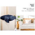 thumbnail image 6 of PiccoCasa 2 Pcs 22 Momme Pure Silk Pillowcase, Envelope Pillow Shams, King Navy, 6 of 8