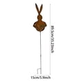 thumbnail image 3 of Noehoiugi Rustic Bunny Planter Garden Stake - Weathered Metal Design & Built-In Planter, Decorative Yard Accent For Easter Floral Displays & Spring Garden Decor, 3 of 7