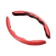 thumbnail image 1 of Funda de volante de fibra de carbono, ajuste universal, 38 cm, forro antideslizante estable. Rojo, 1 of 9