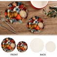 thumbnail image 4 of SKYSONIC Fall Colorful Pumpkin Harvest Pot Holders Trivets, 2 Pcs Heat Resistant Trivets, Cotton Thread Weave Mats for Hot Pads Pans Pot Bowl Teapot for Kitchen Decor, 4 of 7