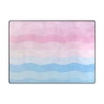 thumbnail image 5 of Yayeee Area Rugs for Living Room 6.7'x4.8' Non Slip Washable Bedroom Floor Carpet, Light Pink Stripes, 5 of 5