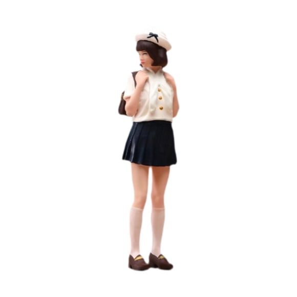 Figura de niña a escala 1:24, modelo de personaje, adorno de mesa de arena, colección de resina, accesorios de escena realistas, figura de coleccionis