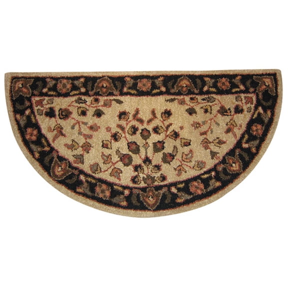 UniFlame Beige with Black Hand Tufted 100% Wool Rug
