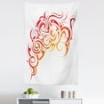 thumbnail image 1 of Smoke Tapestry, Tribal Tattoo Inspired Abstract and Smoke Ornament Illustration, Fabric Wall Hanging Decor for Bedroom Living Room Dorm, 5 Sizes, Vermilion Orange, by Ambesonne, 1 of 1