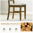 thumbnail image 3 of Spaco Dining Chairs Set of 2, Kitchen Chair with Rubber Wood Frame and Padded Seat, Walnut, 3 of 9