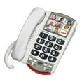 thumbnail image 2 of Clarity P300 26-dB Amplified Big Button Corded Photo Phone - White, 2 of 2