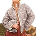 thumbnail image 4 of Parkas de manga larga para mujer, chaquetas acolchadas cálidas para mujer, chaqueta acolchada de manga larga con estampado floral, abrigos con bolsillos, blusa para mujer, 4 of 6