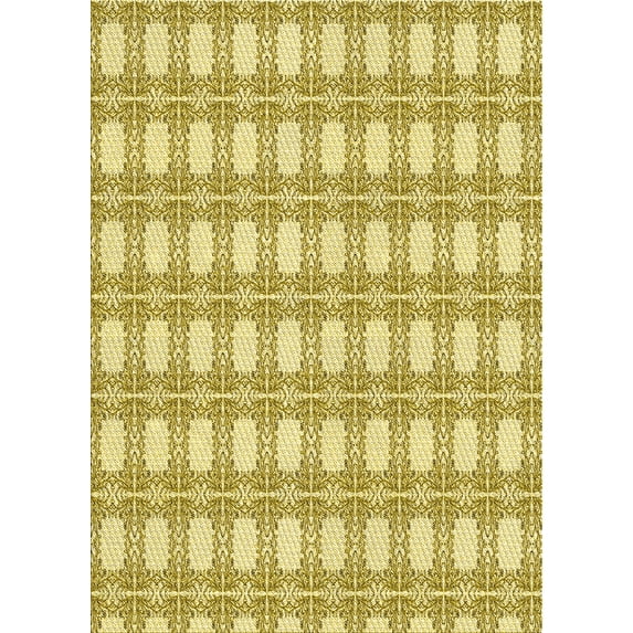 Ahgly Company Indoor Rectangle Patterned Dark Golden Rod Brown Area Rugs, 8' x 12'
