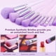 thumbnail image 4 of Travel Makeup Brushes, Silky Bristles Makeup Brush Set 12 Count (Pack of 1), Beginner Friendly Everyday Essential with Magic Sponges & Powder Puff(Pur, 4 of 4