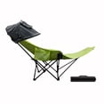 thumbnail image 2 of Silla reclinable de camping, silla reclinable portátil, silla de playa para camping, jardín y picnics. verde, 2 of 8