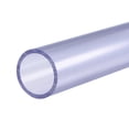 thumbnail image 1 of Unique Bargains 33mm ID 40mm OD 0.2m Transparent Blue PVC Rigid Round Pipe High Transparency, 1 of 6