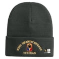 thumbnail image 5 of U.S. Army 53rd Infantry Brigade Logo Embroidered 12 Inch Solid Knit Cuff Long Beanie Made in USA - Graphite OSFM, 5 of 5