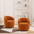 thumbnail image 3 of Ouyessir Swivel Barrel Chair,Modern Round Accent Armchairs,Teddy Fabric Comfy 360 Degree Swivel Single Sofa for Nursery,Living Room,Bedroom, 3 of 7