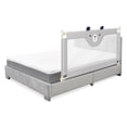 thumbnail image 1 of Costway 57" Rails de Lit pour les Tout-Petits Vertical Levage Garde-Corps Bébé avec Serrure Gris, 1 of 9