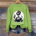 thumbnail image 7 of VKOYWKM Sweatshirts for Women Trendy Halloween Funny Print Pullover Long Sleeve Crew Neck Oversized Sweatshirts Fall Sweatshirt, 7 of 7